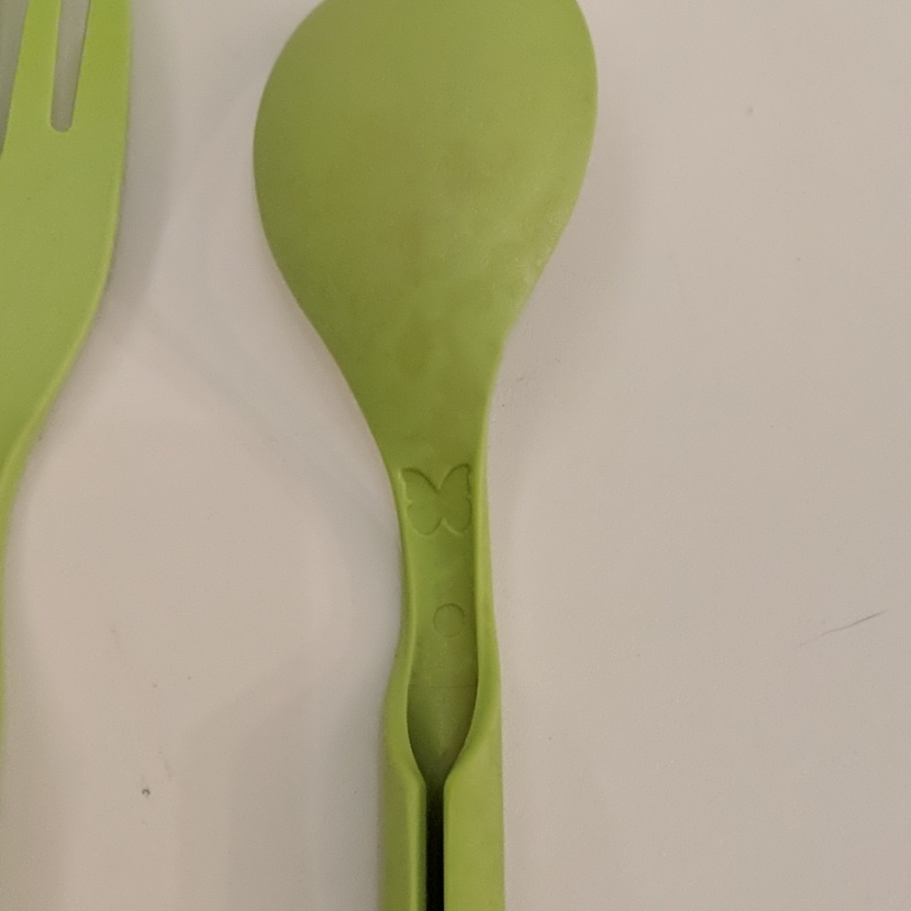 Zero Waste - 2 Sets of Lime Green Nesting Utensils - Picture 4 of 6